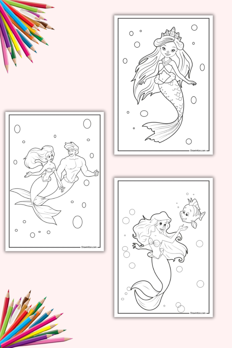 9+ Mermaid Coloring Pages (Free PDF Printables)