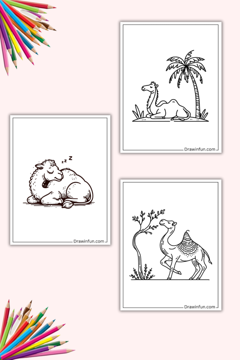 16+ Cute Camel Coloring Pages (Free PDF Printables)