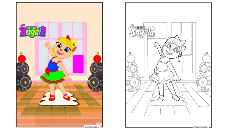 9+ Talking Angela Coloring Pages ( Free PDF Printables )