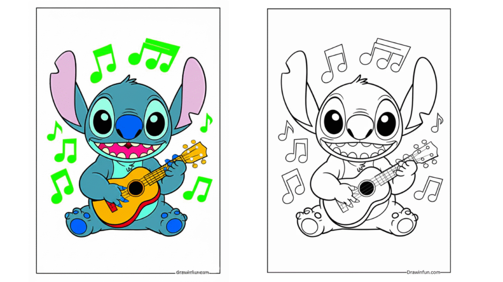 59 Stitch Coloring Pages Free - Stitch Coloring Page 1024x574 