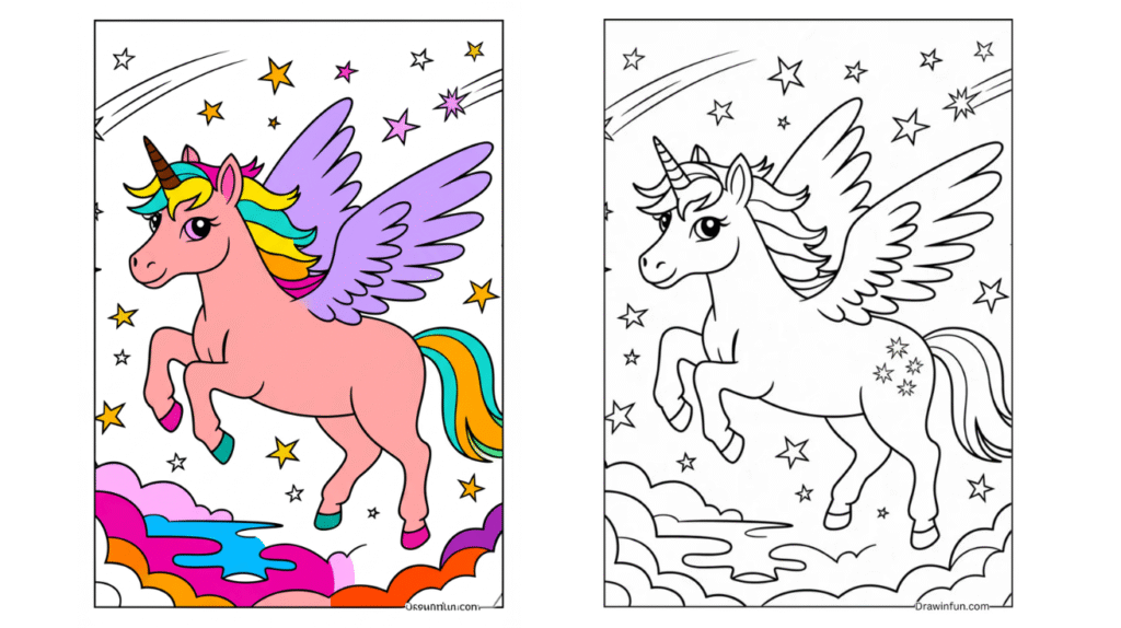 60 Unicorn Coloring Pages Free - Unicorn Coloring Pages 1024x574